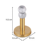 Decorative Stacked Metal Candle Holder- White & Gold