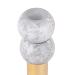 Decorative Stacked Metal Candle Holder- White & Gold
