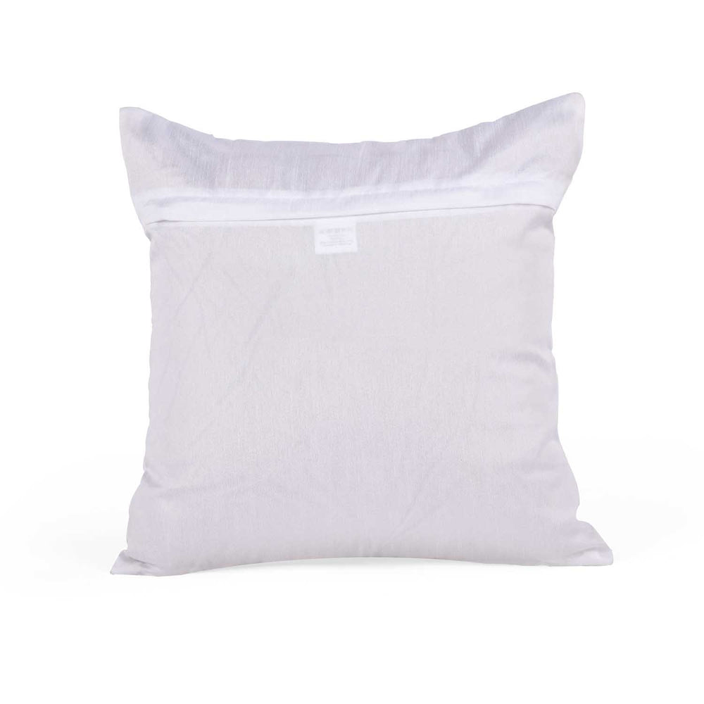 Wavy Pattern Polyester Cushion Cover- Gold and Grey