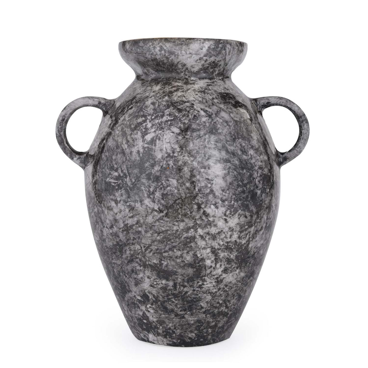 Urn Style Metal Vase- Black & Gold