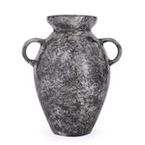 Urn Style Metal Vase- Black & Gold