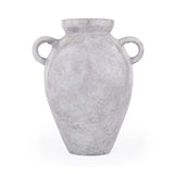 Urn Style Metal Vase- White & Gold