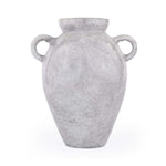 Urn Style Metal Vase- White & Gold