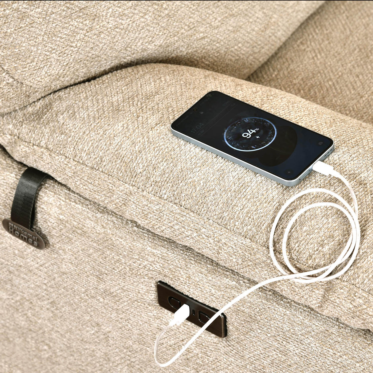 Wagner 1 Seater Electric Recliner Sofa- Beige