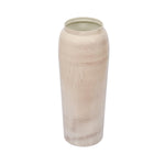 Tall Column Metal Floor Vase- Beige