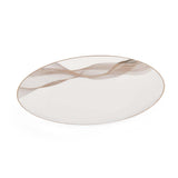 36 Pieces Swirl Porcelain Dinner Set- White and Gold