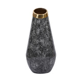 Bulb Shaped Metal Floor Vase- Black & Gold