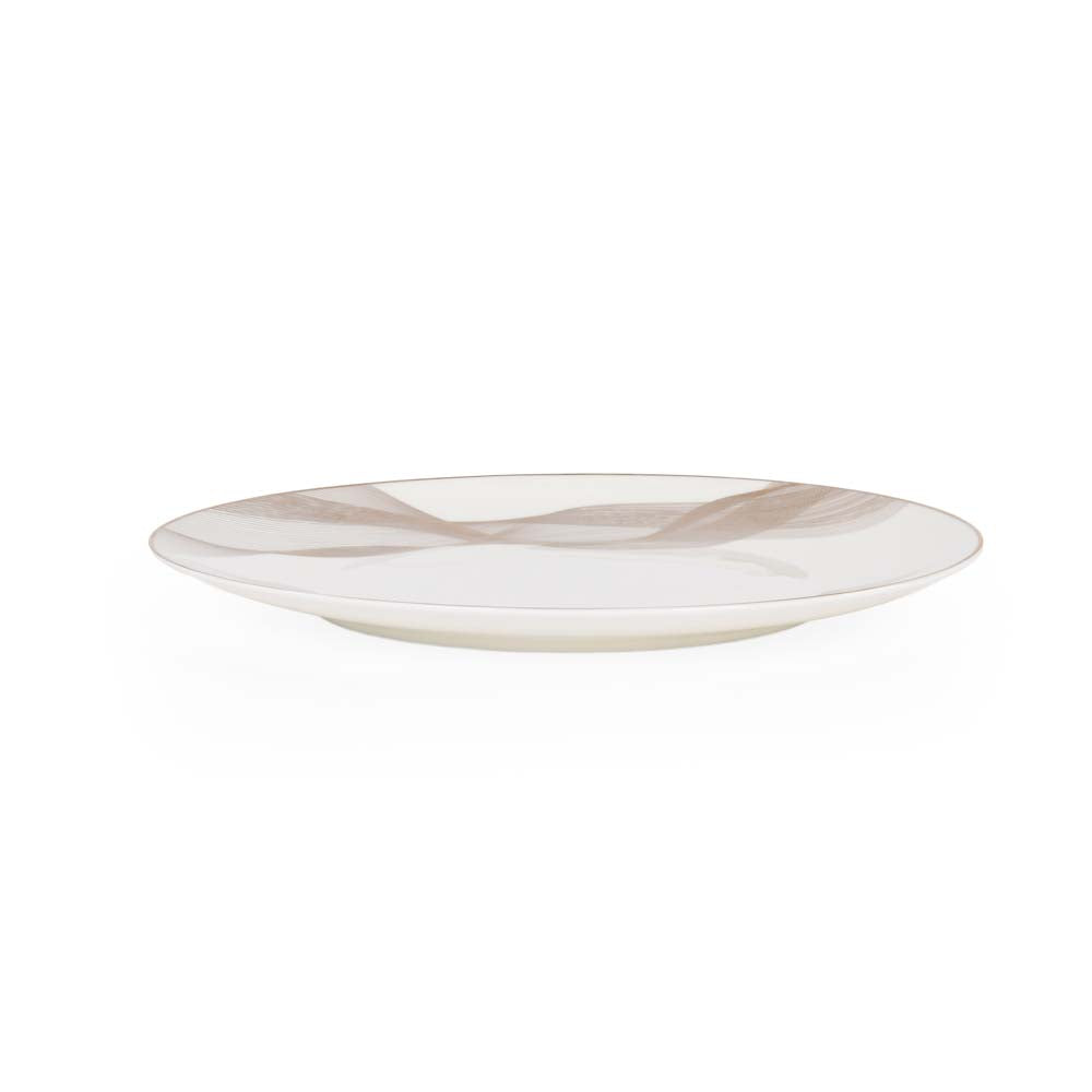 36 Pieces Swirl Porcelain Dinner Set- White and Gold