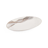 36 Pieces Swirl Porcelain Dinner Set- White and Gold