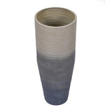 Tapered Metal Floor Vase- Grey