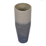 Tapered Metal Floor Vase- Grey