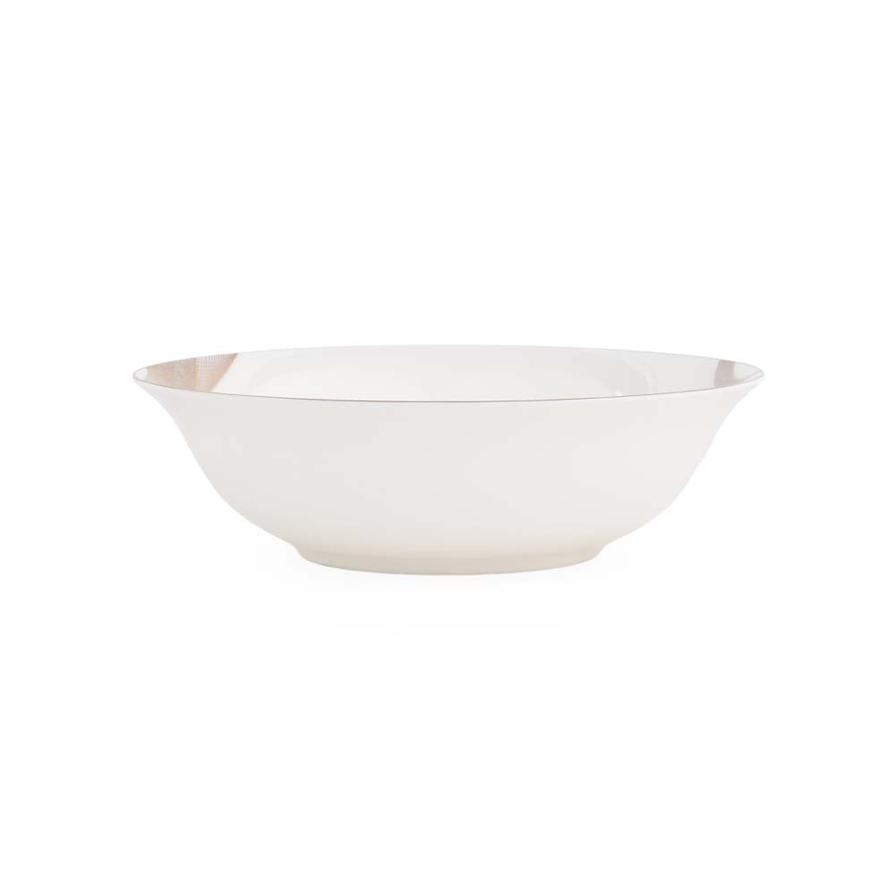 36 Pieces Swirl Porcelain Dinner Set- White and Gold