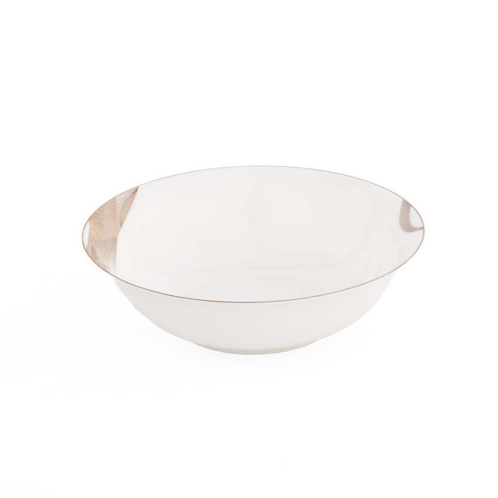 36 Pieces Swirl Porcelain Dinner Set- White and Gold