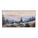 Sunset View Canvas Wall Painting- Multicolor