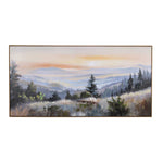 Sunset View Canvas Wall Painting- Multicolor