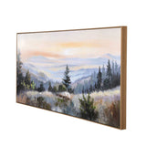 Sunset View Canvas Wall Painting- Multicolor
