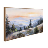 Sunset View Canvas Wall Painting- Multicolor