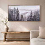 Winter Fog Canvas Wall Painting- Multicolor