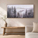 Winter Fog Canvas Wall Painting- Multicolor