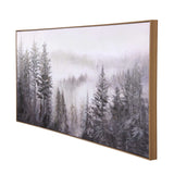 Winter Fog Canvas Wall Painting- Multicolor