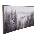 Winter Fog Canvas Wall Painting- Multicolor