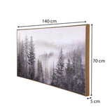 Winter Fog Canvas Wall Painting- Multicolor