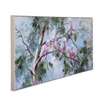 Birds On Tree Canvas Wall Painting- Multicolor
