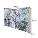 Birds On Tree Canvas Wall Painting- Multicolor