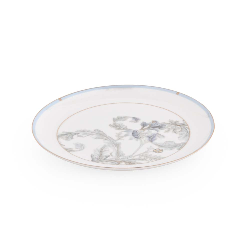 38 Pieces Leafora Porcelain Dinner Set- White and Blue
