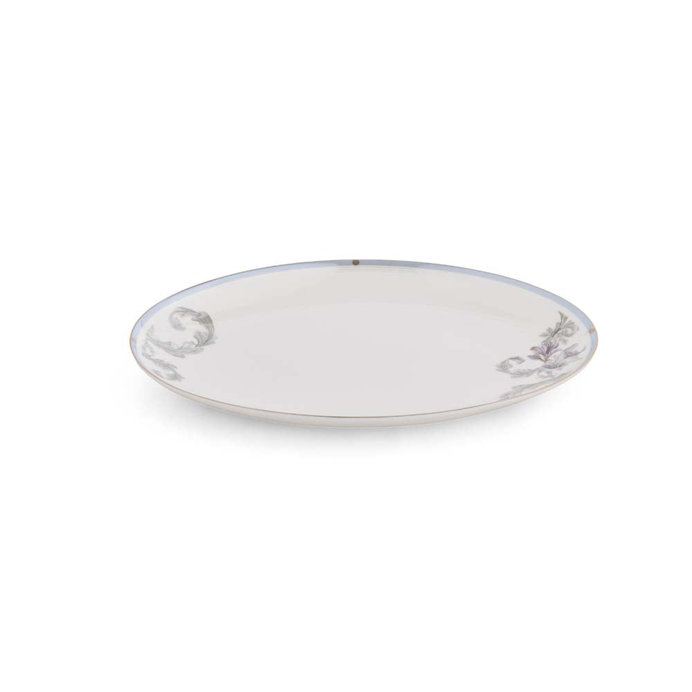38 Pieces Leafora Porcelain Dinner Set- White and Blue