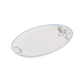 38 Pieces Leafora Porcelain Dinner Set- White and Blue