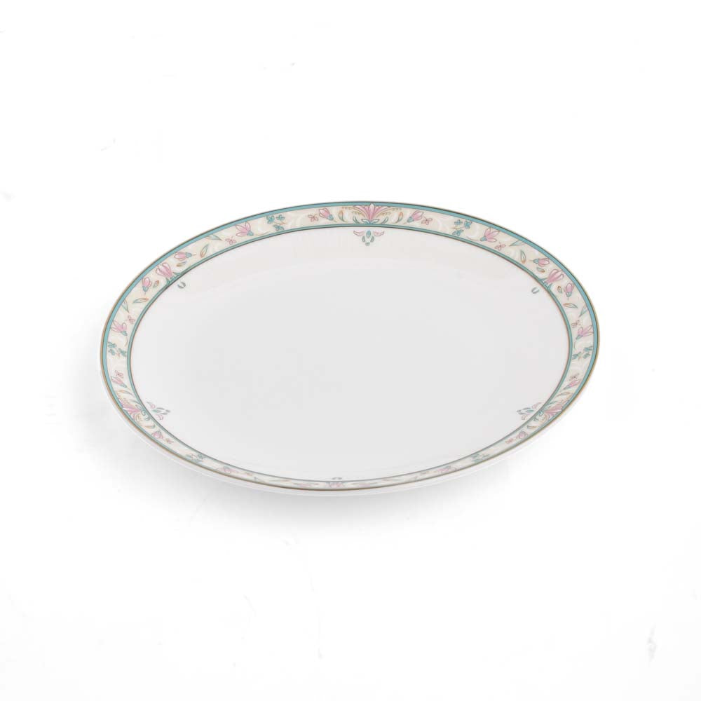 38 Pieces Florim Porcelain Dinner Set- White and Green