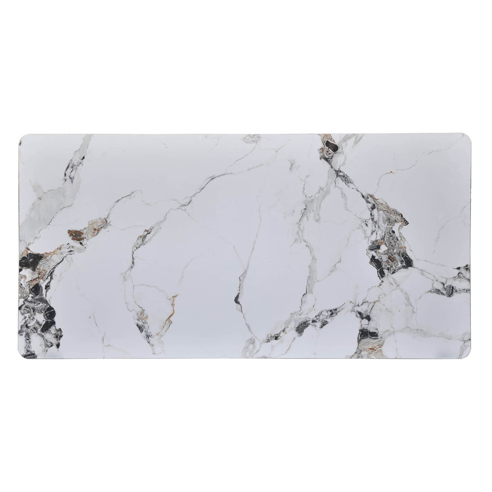 4 Seater Allune Ceramic Dining Set with Quado Base and Linzy Chairs- Ash White