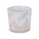 Leaf Design 400 ml Ceramic Coffee Mug- Beige