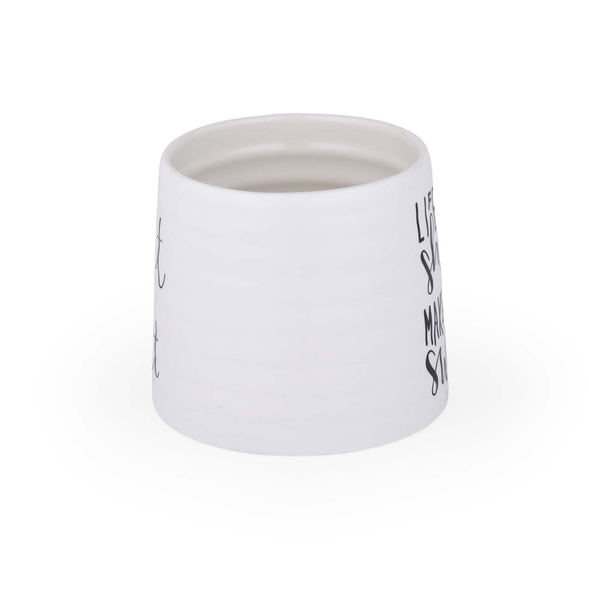 Life Is Short Make It Sweet Printed 420 ml Ceramic Coffee Mug- White