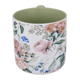 Tropical Design 400 ml Ceramic Coffee Mug- White