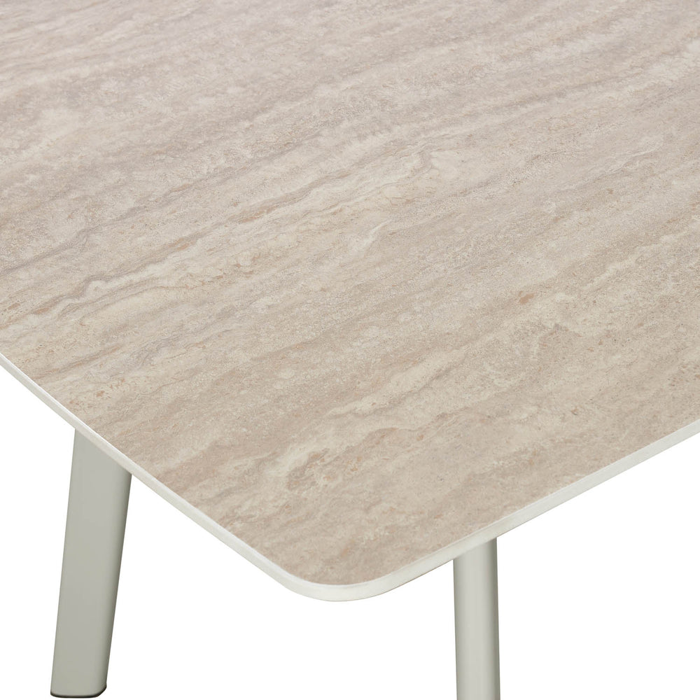 Glenview 6 Seater Travertine Dining Set- Beige
