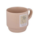 Enjoy The Present Polaroid Printed 350 ml Ceramic Coffee Mug- Pink