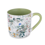 Tropical Design 400 ml Ceramic Coffee Mug- White
