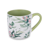 Tropical Design 400 ml Ceramic Coffee Mug- White