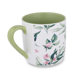 Tropical Design 400 ml Ceramic Coffee Mug- White