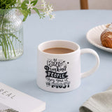 Be Kind Printed 420 ml Ceramic Coffee Mug- White