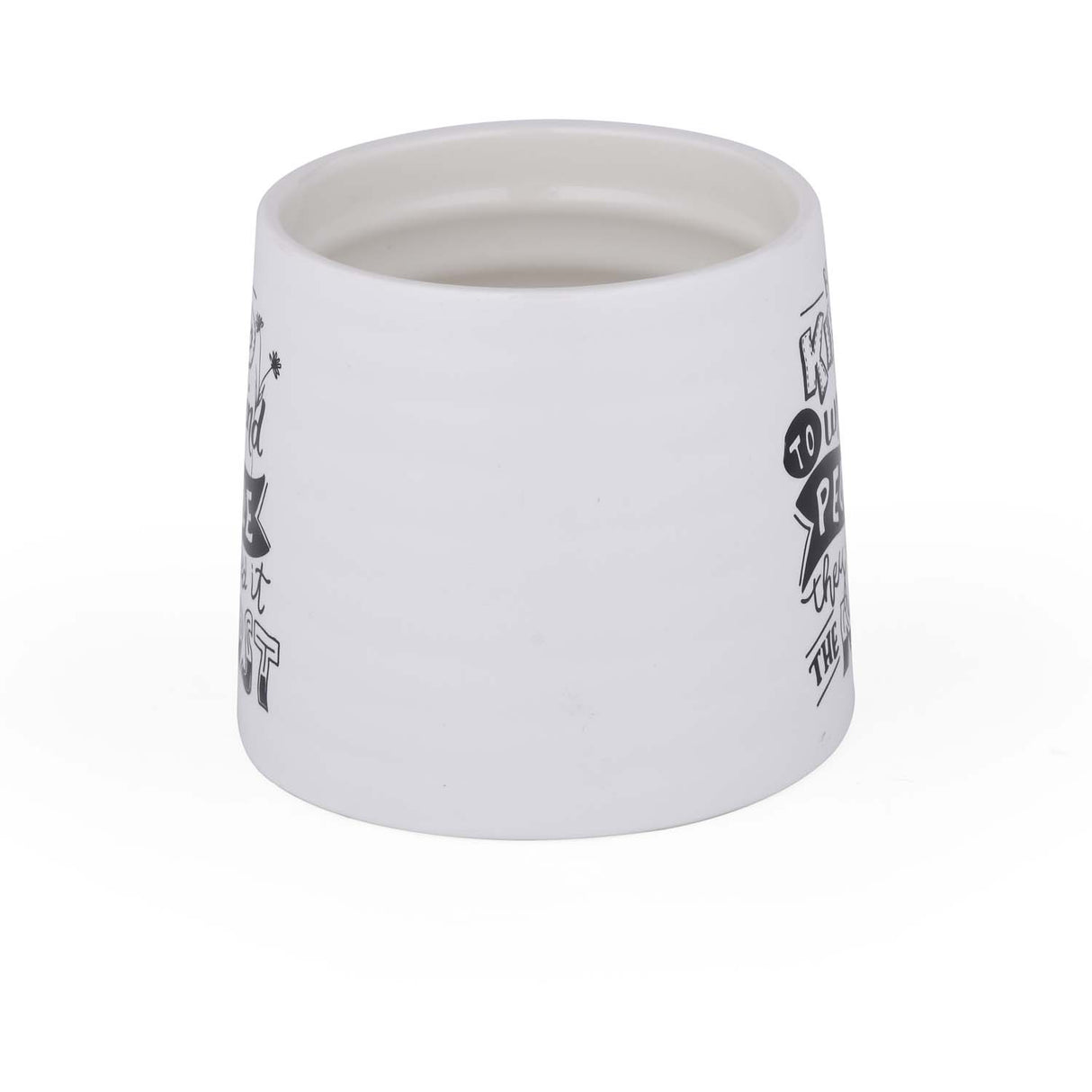 Be Kind Printed 420 ml Ceramic Coffee Mug- White