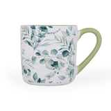Tropical Design 400 ml Ceramic Coffee Mug- White