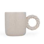 Speckled 350 ml Ceramic Coffee Mug with Rope Handle- Mint