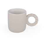 Speckled 350 ml Ceramic Coffee Mug with Rope Handle- Mint