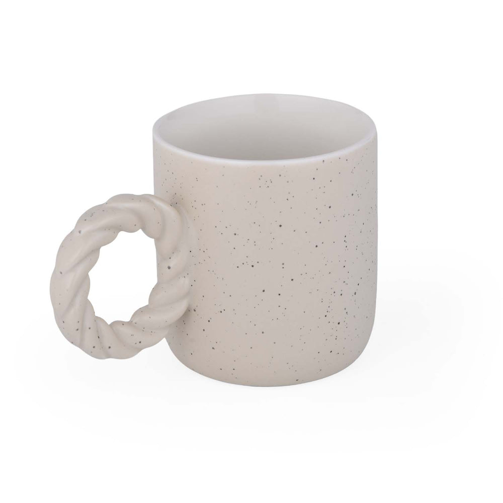 Speckled 350 ml Ceramic Coffee Mug with Rope Handle- Mint