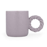 Speckled 350 ml Ceramic Coffee Mug with Rope Handle- Grey