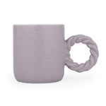 Speckled 350 ml Ceramic Coffee Mug with Rope Handle- Grey