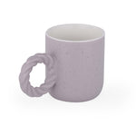 Speckled 350 ml Ceramic Coffee Mug with Rope Handle- Grey